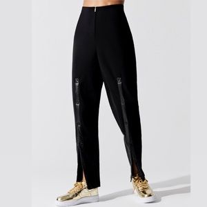 Nike city ready pants fleece pants workout button legs high waist zip front